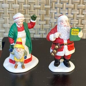 🎄Department 56 "Santa and Mrs. Claus" Heritage Village Porcelain Figurines Xmas